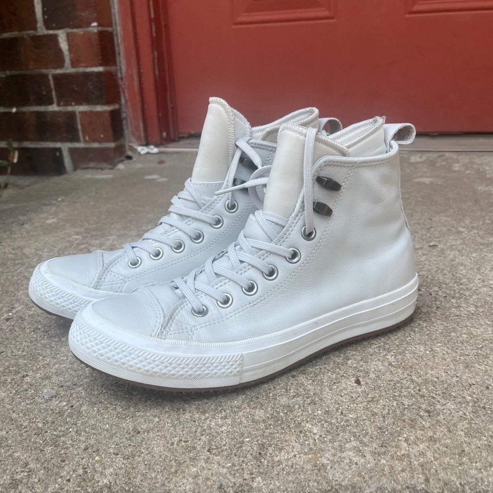 Converse Chuck Taylor All Star City Trek White Leather High Top Boots waterproof